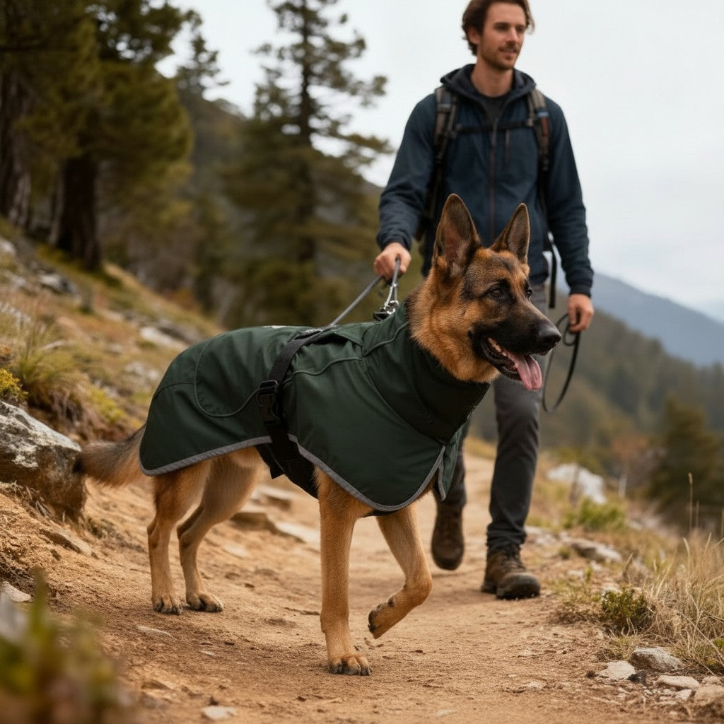 Aurex Dog Rain Coat — TPU Membrane, Tape-Sealed Seams, 3M Reflective