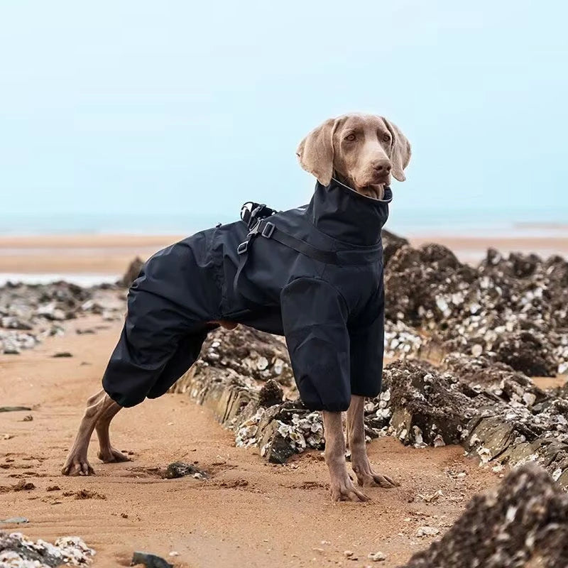 Aurex Full-Body Dog Rain Coat — 3-Layer TPU Membrane, Fleece Lining