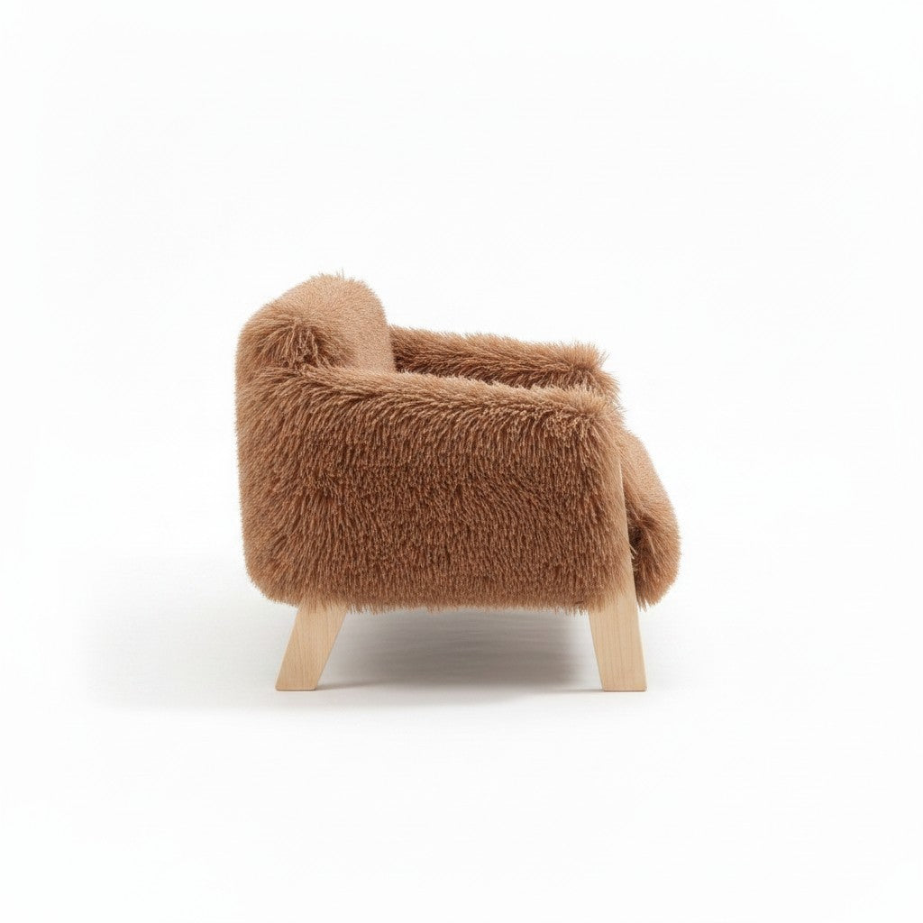 Aurex Cat Sofa — Solid Beech Frame, Long-Pile Plush, Removable & Washable