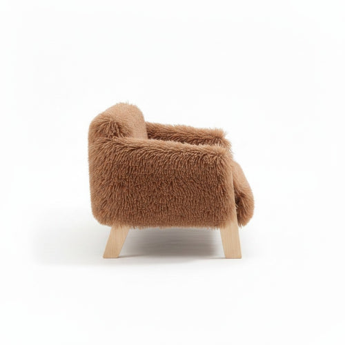 Aurex Cat Sofa — Solid Beech Frame, Long-Pile Plush, Removable & Washable