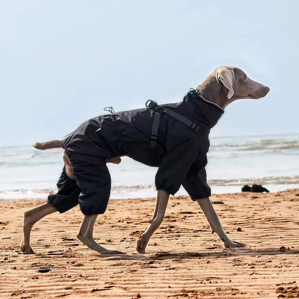 Aurex Full-Body Dog Rain Coat — 3-Layer TPU Membrane, Fleece Lining
