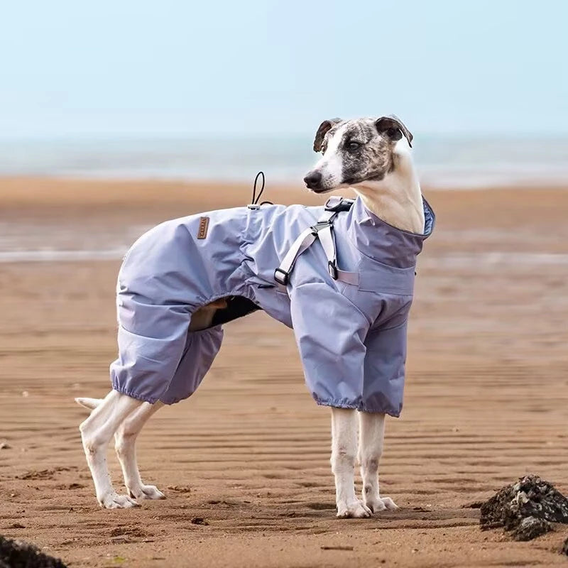 Aurex Full-Body Dog Rain Coat — 3-Layer TPU Membrane, Fleece Lining