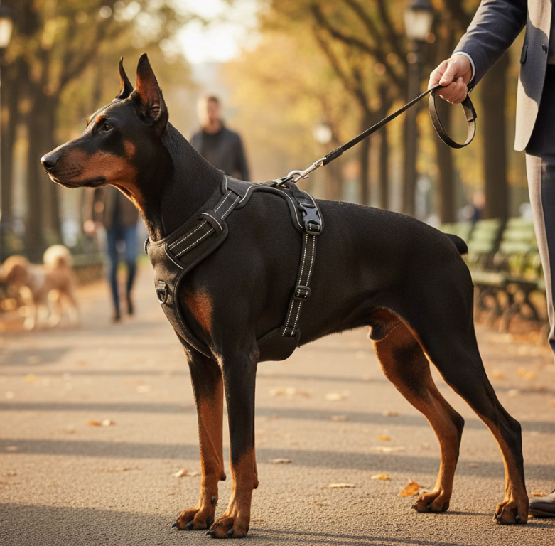 Aurex No-Pull Dog Harness — Neoprene Chest Pad, Dual-Clip, Reflective