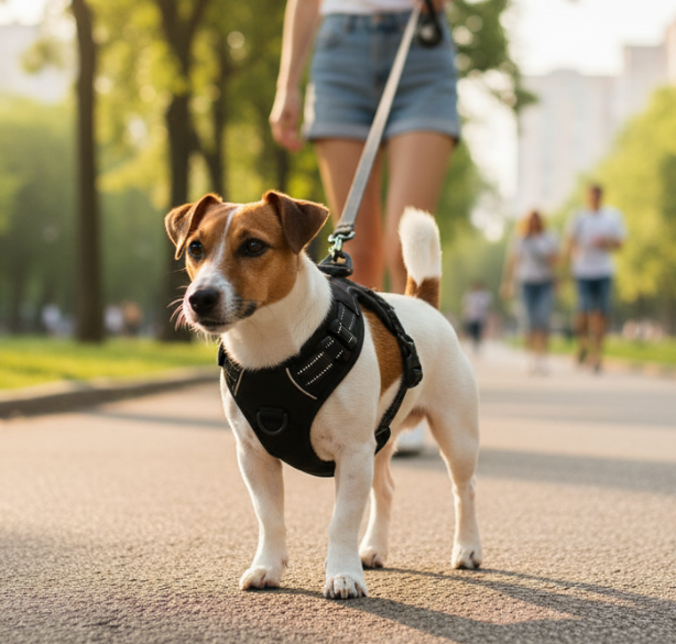 Aurex No-Pull Dog Harness — Neoprene Chest Pad, Dual-Clip, Reflective